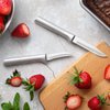 RADA Cutlery Curved Paring Knife Stainless Steel Blade With Aluminum Made in USA, 6-1/8 Inch, Silver handle, 2 Pack