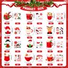 Civaner 24 Sets Christmas Crafts Kits Hot Cocoa Christmas Ornament Crafts for Christmas Tree Decorations DIY Sticker Craft for Classroom Decor Xmas Gift Winter Holiday Party Supplies