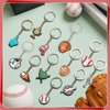 Batiyeer 36 Pack Sports Keychains Sports Ball Key Ball Keychain Bulk for Sports Birthday Party Favors (Baseball)