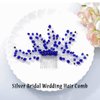 Yokawe Bridal Wedding Hair Comb Silver Crystal Bride Side Combs Beaded Hair Accessories for Women and Girls