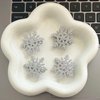 TUCEWP 10Pcs Snowflake Hair Clip for Women Girls Cute Hair Pins Nonslip Sparkly Hair Barrette Snap Small Silver Metal Alligator Clips for Long Thick Hair Holiday Wedding Bridal Hair Accessories