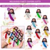 24 Pcs Jesus Toys Original Design Mini Rubber Little Jesus Figurine to Hide and Seek Religious Party Favors Sunday School Craft Baptism Gifts for Christmas Stocking Stuffers