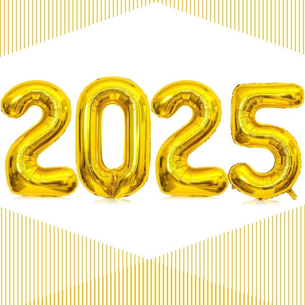 Gold 2025 Balloons, Giant 32 Inch Gold 2025 Number Balloons,2025 Happy New Year Gold Balloons for New Year Eve Party Supplies 2025, New Years Decorations 2025, Christmas, Graduations Decorations