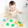 Ferraycle 36 Pcs Mini Rubber Frogs Glow in The Dark Rubber Frogs Baby Shower Tiny Rubber Frogs Bulk, Float Bath Toys Bathtub Mini Frogs for Shower Birthday Party Favors Carnival Gift