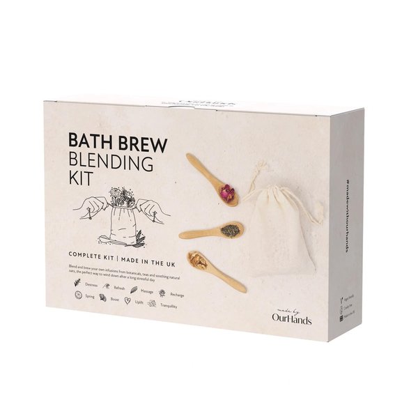 Bath Brew Kit by Ourhands - Make Your own Bath Tea infusions from Eight Natural botanicals and Nourishing Minerals