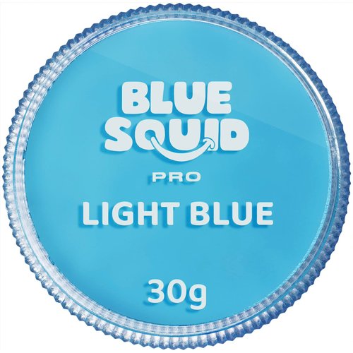 Blue Squid PRO Face Paint - Professional Water Based Single Cake Facepaint & Body Paints - SFX Makeup, Kids Adults Face Painting for Costume, Halloween, Cosplay - Classic Light Blue 30g / 1oz