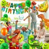 Dinosaur Birthday Party Supplies, Dinosaur Party Decorations Dinosaur 3 Year Old Foil Balloons for Boys and Girls,Include Balloons, Foil Balloons,Banner,Cake Topper