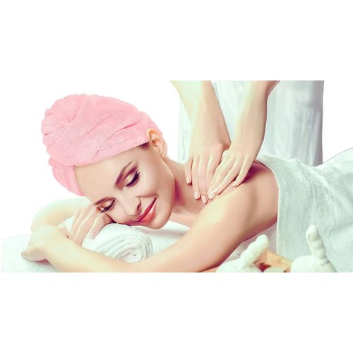 Generic Microfiber Hair Drying Towel Wrap | Fast Drying Hair Cap | Long Hair Drying Wrap | Absorbant Twist Turban for Women with Button | Pink Color, 199842130001028520