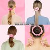 Aprince 12 Pieces Pink Satin Scrunchies for Girls Women Hair Ties Ponytail Holder Hair Scrunchies Cute Hair Accessories for Party Valentine's Day