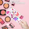96 PCS Spa Makeup Temporary Tattoo Stickers Theme Birthday Party Decorations Supplies Favors Decor Cute Beauty Cosmetic Nail Tattoos Sticker Gifts for Kids Girls Women School Prizes Carnival Christmas