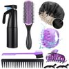 10Pcs Natural Hair Detangling Brush Set with Sleep Bonnet for Curly, Afro, African Black 3a to 4c Hair - Faster Detangling on Wash Days