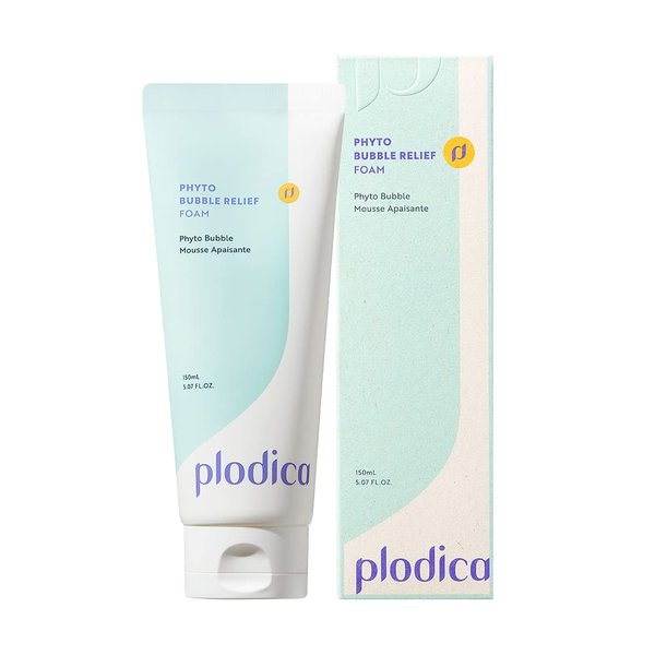 Plodica Phyto Bubble Relief Cleansing Foam 5.07 Fl. Oz.| Korean Lotus Boost, Coconut & Jeju Botanical Hydration | Daily Facial Cleanser for Sensitive Dry Skin, Korean Face Double Cleanser, Vegan
