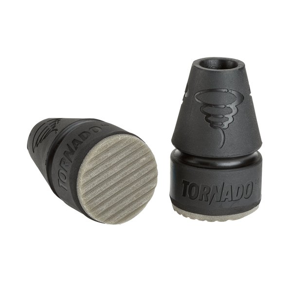 Thomas Fetterman Tornado Rain Cane & Crutch Tips, Fits Shafts of 3/4 to 1 Inch, Black, Pair