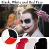Black White Red Face Body Paint,Oil Based Blendable Waterproof Halloween Cream Clown Face Body Paint Makeup Kit for Joker Zombie Vampire Skeleton Costume Cosplay