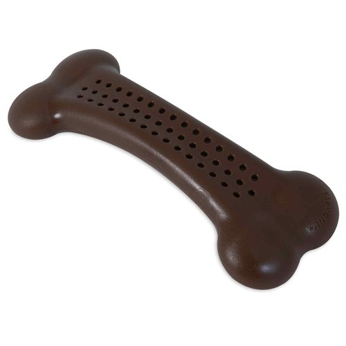 Pet Qwerks Flavorit BarkBone - Fillable Dog Bone for Moderate Chewers - Peanut Butter Flavor - 6.75", Made in USA
