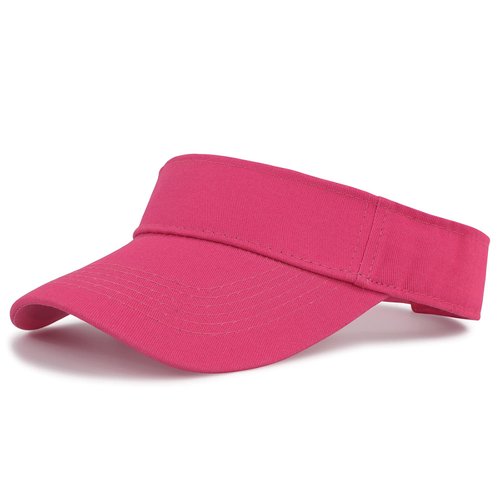Komorebi Hot Pink Visor Sun Visors for Women Sun Visor Hats with UV Protection Adjustable Tennis Visor Sun Running Hats Hot Pink One Size