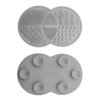 Makeup Brush Cleaning Mat, Silicone Makeup Brush Scrubber, Makeup Brush Cleaner Pad, Cosmetic Brush Cleaner, Brush Cleaning Pad, Suitable for Makeup Brush, Makeup Sponge, Powder Puff (Gray)