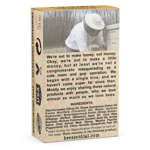 Beessential All Natural Honey & Oat Small Batch Bar Soap – Great for Men, Women, and Children – Paraben Free – Made in the USA – 5 Oz.
