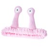 SUMERSHA Cute Snail Headband Spa Face Wash Hairband Cute Cartoon Coral Fleece Elastic Headband Hair Accessory for Washing Face Shower Makeup Skincare