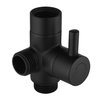 Evangeline Solid Brass Shower Diverter Valve G1/2" 3 Way Shower Arm Diverter (Black)