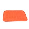 Small Pet Placemat for Single Bowl (Bowl Not Included) 8.5 in. X 6 in. (orange)