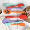 Elihome Chef Series 3 Piece Silicone Spatula Set - 600°F Heat Resistant Non Stick Rubber Kitchen Scraper Spatulas for Cooking, Baking, and Mixing – BPA Free and LFGB Certified Silicone (Orange)