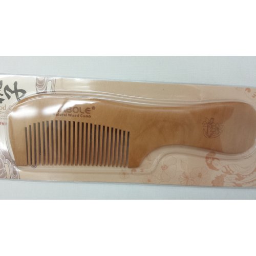 100% Natural Wood Seamless Wooden Comb - 7 Inches, All Natural
