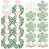 DEEKA 16 Pcs Bridesmaid Proposal Gifts Set Flower Hair Claw Clips with Floral Card & Satin Scrunchies Proposal Box Bridal Party Gift Bridesmaids Bachelorette Party Favors (White&Sage Green)