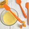 Elihome Chef Series 3 Piece Silicone Spatula Set - 600°F Heat Resistant Non Stick Rubber Kitchen Scraper Spatulas for Cooking, Baking, and Mixing – BPA Free and LFGB Certified Silicone (Orange)