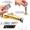 Beer Chiller Sticks for Bottles Set | 3 Stainless Steel Cooling Chillers | Christmas Gift Accessories | Cooler Gag Idea for Mens Birthday Gifts