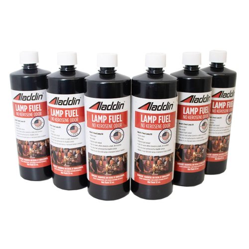 Aladdin Clear Lamp Oil Fuel - Kerosene Alternative Clean Burning Odor Free for Indoor/Outdoor Flat Wick Lanterns, Lamps and Tiki Torches, 192 Ounces