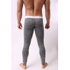 KAMUON Men’s Low Rise Pouch Underwear Pants Long Johns Thermal Bottoms Leggings (US L = Asian Tag XL : Waist 34"-36", Black #2)