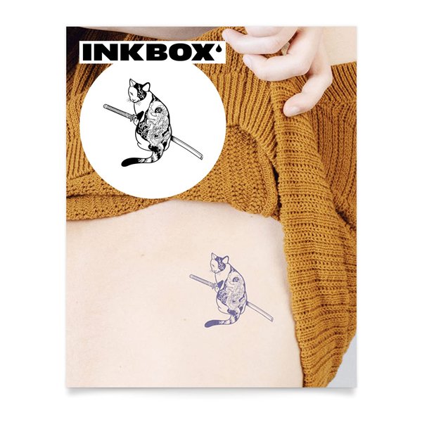 Inkbox Temporary Tattoos, Semi-Permanent Tattoo, One Premium Easy Long Lasting, Water-Resistant Temp Tattoo with For Now Ink - Lasts 1-2 Weeks, Zaka, 4 x 4 in