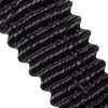 PEEKABOO Deep Wave for Braiding Hair No Weft Brazilian Virgin Human Hair Extensions for One Bundle(1 Bundle 50g) Micro 100% Unprocessed Human Hair 10A Natural Black Human Hair Deep Wavy 18 inch