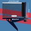 Ndashun Ping Pong Net with Clamp, Professional Table Tennis Net and Post Set, Adjustable Training Practice Mesh, Portable Grip Holder Clip Equipment, Accessories for Indoor Outdoor (Navy)