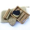 Bogue Goat Milk Soap- Mothers Day Giftset Big Hearts of Goat Milk Soaps. Chefs Blend Exfoliating & Acivated Charcoal & Kaolin Clay Detox and Moisturizing. Sisal Cloth, Nail Scrubber and Dish