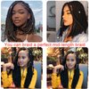 Brazilian Wool Hair Acrylic Yarn 100% 5PCS for African Crochet Braid/Box Braids/Jumbo Braiding/Senegalese Twist/Faux Locs/Twist Wraps Synthetic Fiber Hair Extensions Natural Black Color