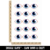 Blue Eye Eyeball Temporary Tattoo Water Resistant Fake Body Art Set Collection - 15 2" Tattoos (1 Sheet)