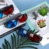 3 Pieces Red Blue 3D Glasses 3D Movie Game Glasses Anti-Polarization Design Red-Blue 3D Style Glasses