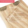 Loxxy Invisible Clip in Hair Extensions Human Hair Silky Straight Light Golden Brown Mixed With Platinum Blonde Thick Seamless Real Hair Extensions Clip in Human Hair 130g 7Pcs 16Inch P12/60A