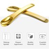 8 Pieces Skincare Spatula Metal Cosmetic Spatulas Makeup Applicator Mini Beauty Scoop Facial Cream Mask Spoon for Mixing and Sampling(Gold)