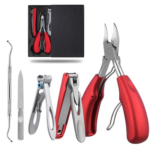 Toenail Clippers for Thick Toenails, Toe Nail Clippers for Thick Nails for Seniors, Professional Toenail Clippers for Thick & Ingrown Nails Podiatrist Fingernail Clippers Nail Cutter for Men & Women
