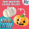 Halloween Party Craft Kit Jumbo Squishies (8 Unique Spooky Shapes w 12 Fabric Paints)-White Kawaii Scented Slow Rise Squishy Toys, Decorating, Scented Stress Craft, Kids Birthday Activity Gift (4-6")