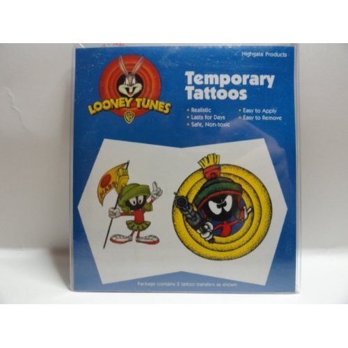 Body Prints Looney Tunes Temporary Tattoos - Marvin the Martian