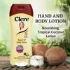 CLERE Hand and Body Lotion, Nourishing Tropical Coconut