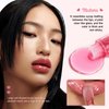 Lip Plumper Gloss High-Shine Liquid Lip Plumping Color, Long-Lasting Plumper Pout, Moisturizing, Non-Sticky With Natural Ginger Extract Portable 6 Colors (06#Strawberry)