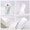 Ceramic Vase - Flowers Vase Modern Home Decor, White Geometric Decorative Vases for Living Room, Dried Flower Vase, Mantel, Table Decoration