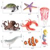 RCOMG 8pcs Sea Animal Figures, Realistic Ocean Animal Figurines Plastic Sea Creature Toys for Kids Cake Topper Decoration
