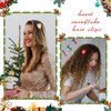 KesaPlan Christmas Heart Hair Clips, 6PCS Heart Snowflake No Bend Hair Clips, X-mas Heart Creaseless Hair Clips, Flat Duckbill Hair Barrettes for Women Girls Teens Makeup Hairstyle