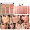 Joyeee Full Face Makeup Palette, 4 in 1 Small Nude Nake Makeup Palet with Highlight, Bronze, 3 Colors Eyeshdow, 2 Color Blush, Double Side Brush, Fine Silky Powder